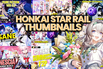 design eye catching honkai star rail youtube thumbnails