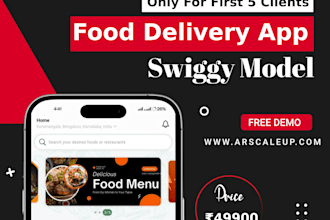build custom food delivery app swiggy zomato model