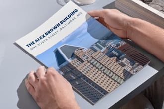 design or redesign commercial real estate, offering memorandum brochures, flyers
