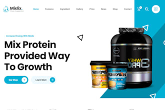 design private label nutrition website supplement website nutraceutical website