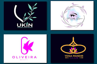 create natural spa yoga health wellness beauty logo