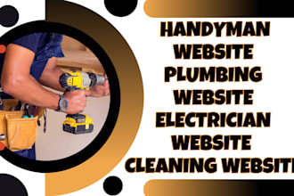 design handyman website plumbing website electrician website cleaning website