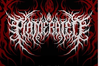 create hardcore,punk,metal band logo with raw style