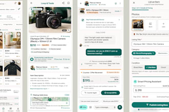develop marketplace app, dropshipping app, peer 2 peer marketplace app like temu