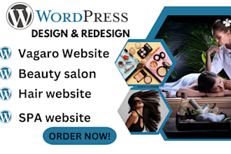create a stunning beauty salon, hair salon, spa, or vagaro wordpress website