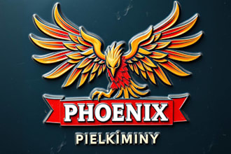 create professional falcon phoenix logo