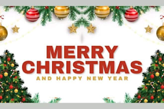 design unique festive xmas and new year logo for your event and promotion