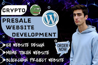 create, redesign, or edit memecoin, crypto presale, and pepe themed websites