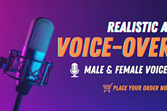 provide realistic ai male and female voice overs for your projects