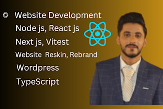 do web app using react,nodejs and vitest js typescript and tailwind remix js