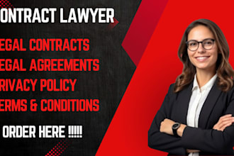 write legal contracts, agreements, terms and conditions, privacy policy
