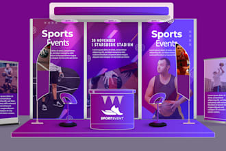 design stunning trade show booth backdrop or popup banner
