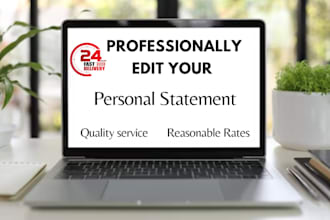 proofread and edit personal statement, statement of purpose, admission essay