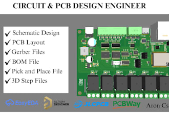 design professional pcb and schematic in altium or easyeda