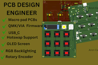 design custom macro pad or stream deck pcb with firmware