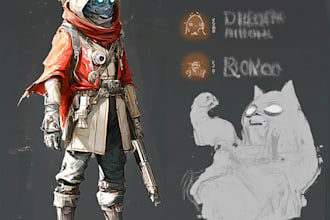 draw character concept art