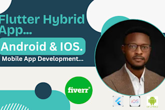 design fast flutter app hybrid for mobile and IOS app UI UX development