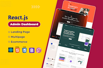 develop responsive HTML CSS react js website for you