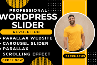 create an expert wordpress slider revolution, carousel slider parallax website