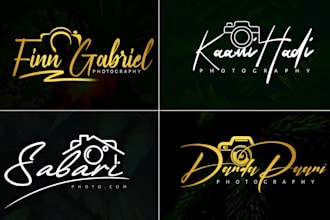 do luxury photography signature monogram logo design