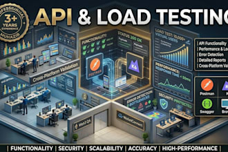 perform API testing and load testing for web or mobile app