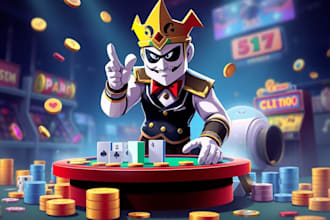 develop igaming website for sport bet, blackjack, online slot, crash game, poker