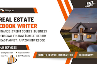 ghostwrite your real estate, finance, business and credit repair ebook