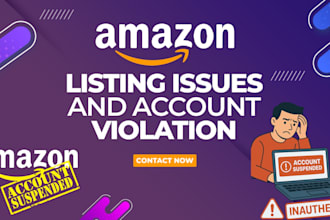 resolve amazon listing issues and fix account violations
