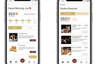 develop CRM loyalty app, discount app, gamified rewarding app