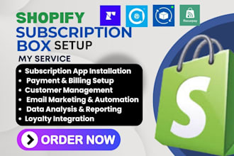 setup shopify subscription box with recurpay appstle recharge seal subscription