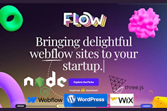 create interactive 3d animated websites in webflow, wix, shopify, or wordpress