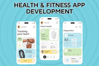 develop health and fitness app, fitness app, gym app, workout app, nutrition app