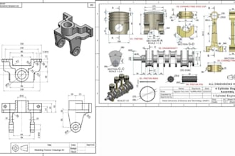 do 3d cad models, engineering drawings for manufacturing