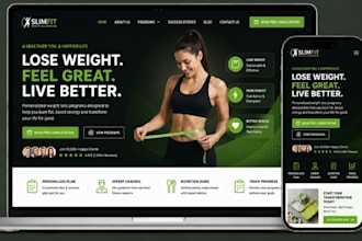 design weight loss website, health fitness glp1 semaglutide landing page funnel