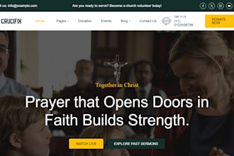 design responsive church website ministry website nonprofit charity website
