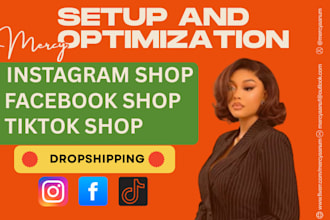 create USA tiktok, setup tiktok shop, USA facebook shop and USA instagram shop