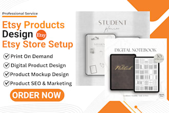 design etsy digital product, etsy shop, digital products, etsy listing, etsy seo