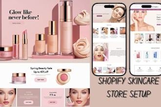 design skincare shopify store cosmetics store skincare store skincare website