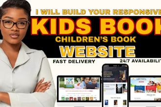 kids book website author website children ebook website kids book landing page