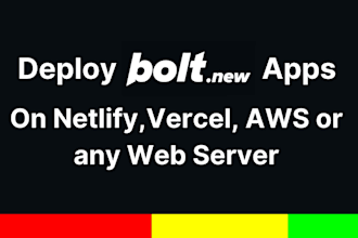 deploy your bolt new web apps