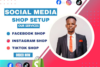 setup impressive facebook shop, instagram shop, tiktok shop