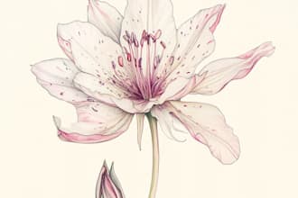 draw botanical illustration of flowers and plants for you