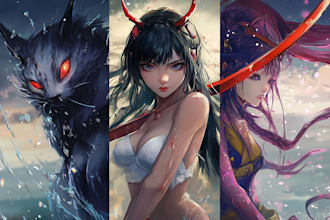 do anime and manga character art illustration, chibi or fan art