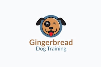make sophisticated dog training company logo