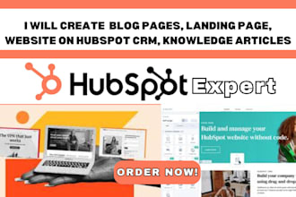 create blog pages, hubspot landing page website on hubspot CRM knowledge article