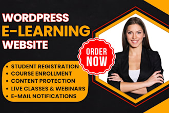 design wordpress elearning website with learndash tutor lms buddyboss lifterlms