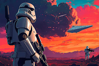create star wars and sci fi illustration