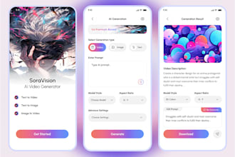 develop ai video generator app, ai editing app, ai video maker app