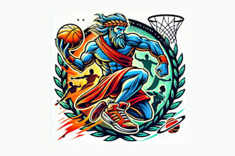 design a powerful heracles mascot sport logo for your team