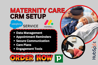 setup maternity care service salesforce hubspot monday pipedrive leadsquared CRM